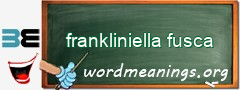 WordMeaning blackboard for frankliniella fusca